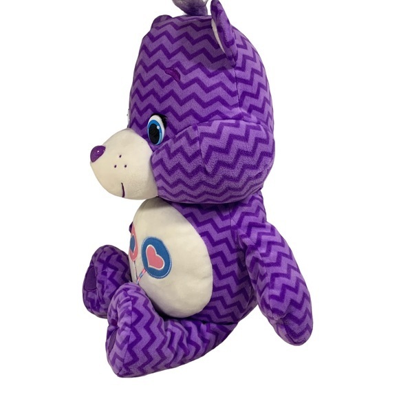 Care Bears Share Bear Plush 20" Purple Lollipop Hearts Stuffed Animal Toy - Picture 3 of 7